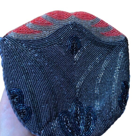 Vintage 90s beaded sequin evening crossbody purse - Picture 4 of 13